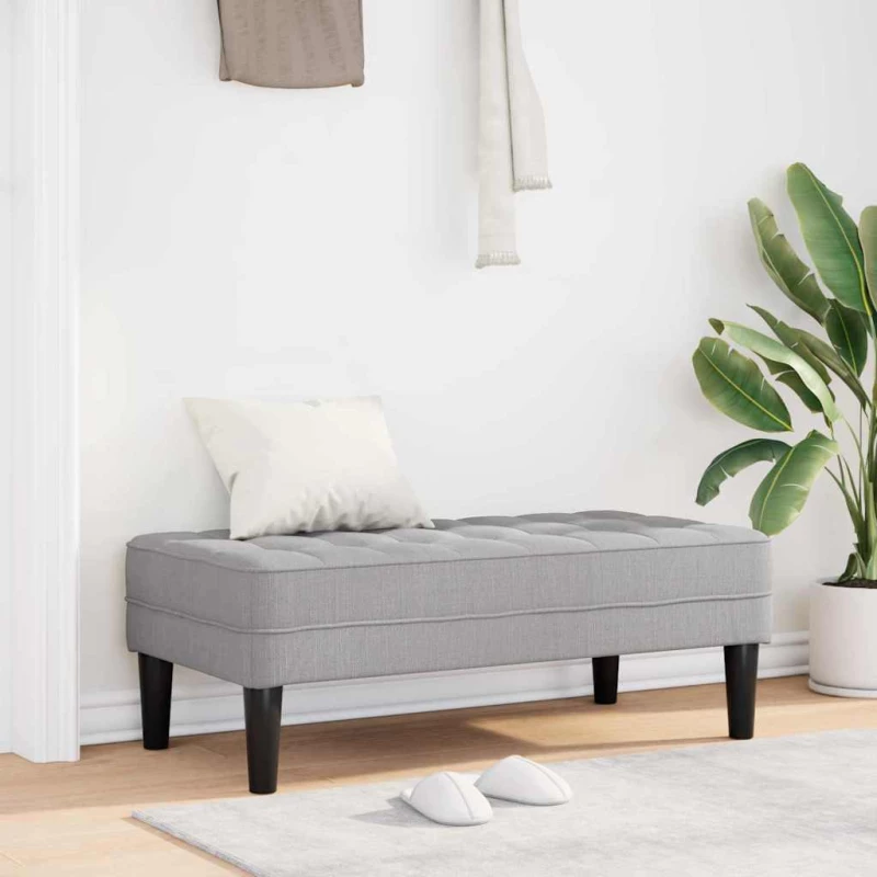 vidaXL παγκάκι Σκούρο γκρι 113 x 57 x 39 εκ. ύφασμα