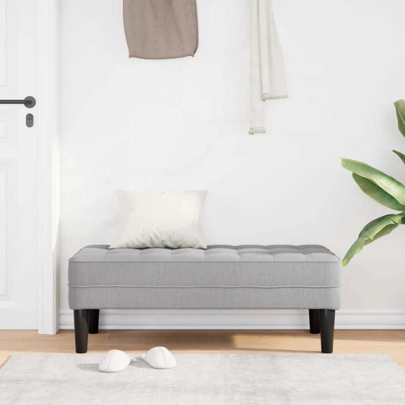 vidaXL παγκάκι Σκούρο γκρι 113 x 57 x 39 εκ. ύφασμα