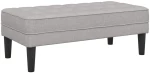 vidaXL παγκάκι Σκούρο γκρι 113 x 57 x 39 εκ. ύφασμα