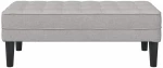 vidaXL παγκάκι Σκούρο γκρι 113 x 57 x 39 εκ. ύφασμα