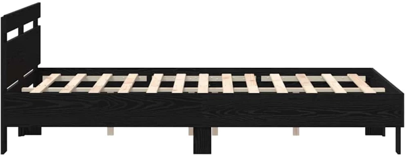 vidaXL Σκελετός Κρεβατιού Μαύρη δρυς 140 x 200 cm Επεξεργασμένο ξύλο