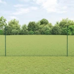 vidaXL Φράχτης με Στήλες. Πράσινο 1.6 x 50 m Ατσάλι