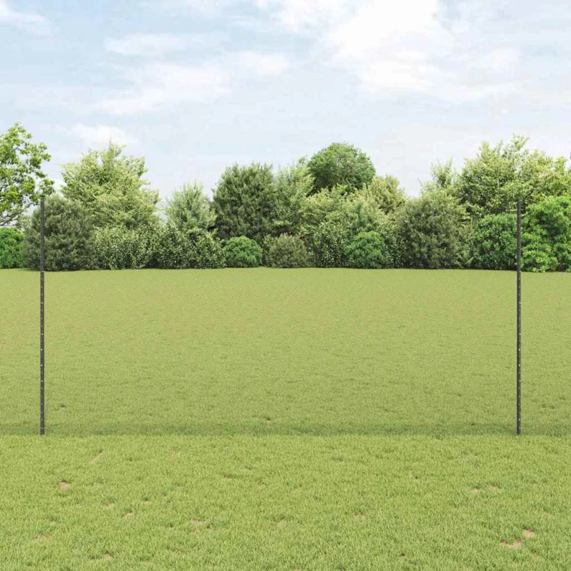 vidaXL Φράχτης με Στήλες. Γκρι 1.5 x 50 m Ατσάλι