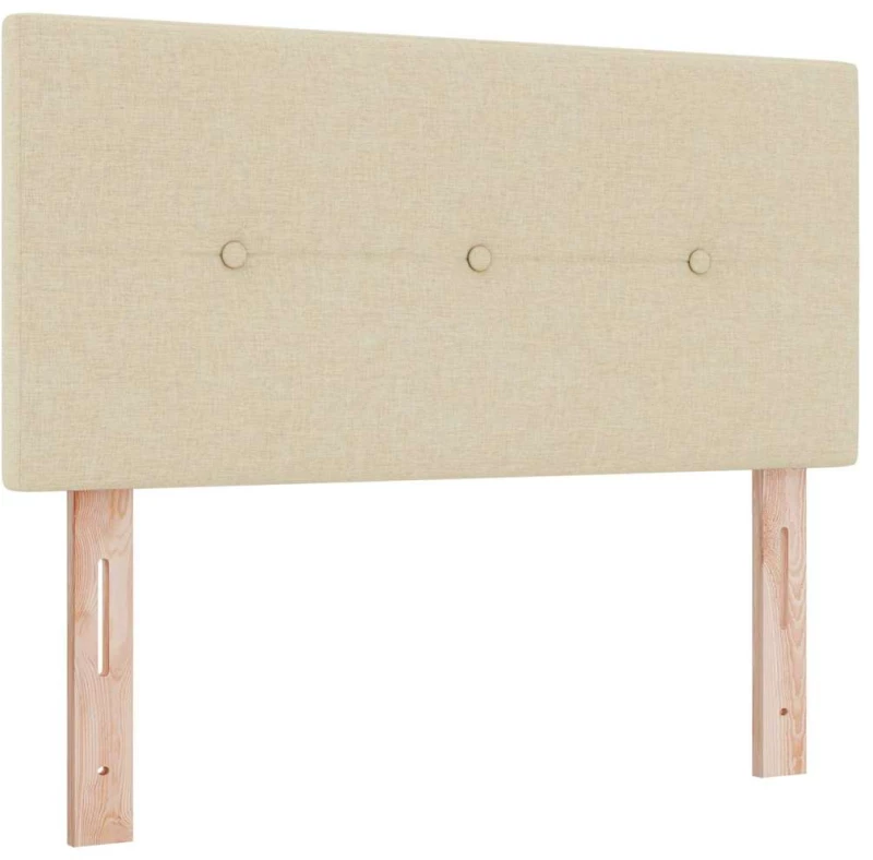 vidaXL Κρεβάτι με ελατήρια με στρώμα Κρεμ 100 x 200 cm ύφασμα
