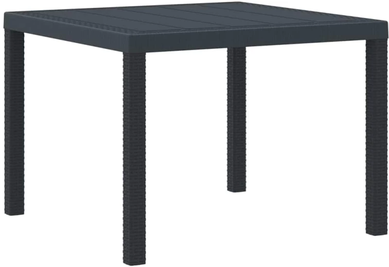 vidaXL Σέτ φαγητού για κήπο 5 pcs Ανθρακί Rattan Polt