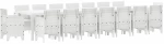 vidaXL Σέτ φαγητού για κήπο 17 pcs Λευκό Rattan Polt