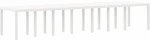vidaXL Σέτ φαγητού για κήπο 17 pcs Λευκό Rattan Polt