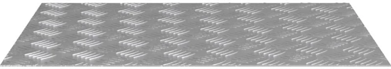vidaXL Επιφάνειες Καρό 4 pcs Ασημί 70 x 50 cm Αλουμίνιο
