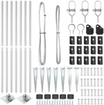 vidaXL Πό posts φράχτη 7 pcs Ασημί Ø32mm 140 εκ Γαλβανισμένος χάλυβας