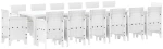 vidaXL Σέτ φαγητού για κήπο 15 pcs Λευκό Rattan Polt