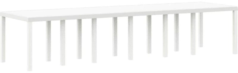 vidaXL Σέτ φαγητού για κήπο 15 pcs Λευκό Rattan Polt