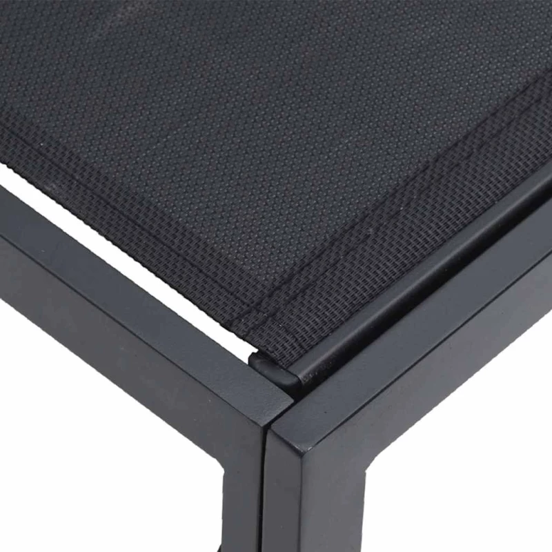 vidaXL Σετ Καναπέ Κήπου με μαξιλάρι 11 pcs Μαύρο Αλουμίνιο