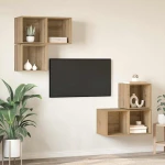 vidaXL Σετ επίπλου τηλεόρασης 4 pcs artisan δρυς 37 x 37 x 72 εκ