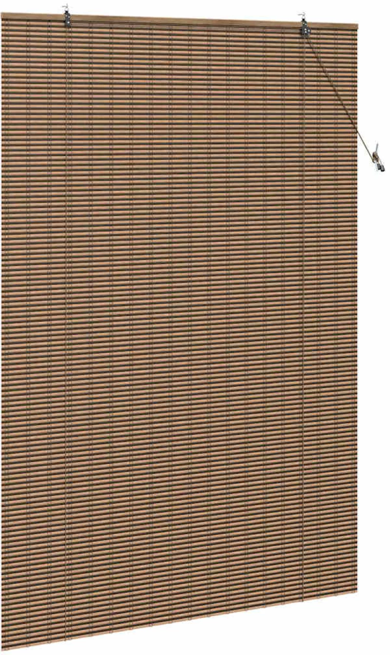 vidaXL Ρολό Παραθύρου με κουρτίνες Καφέ 150 x 220 cm Μπαμπού