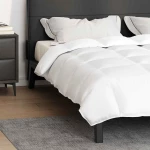 vidaXL Κουβέρτια & Κουβέρτες Λευκό 240 x 200 cm Πούπουλο