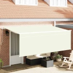 vidaXL Σκηνίτσα Αναδιπλούμενη Κρεμ και λευκό 400 x 200 cm