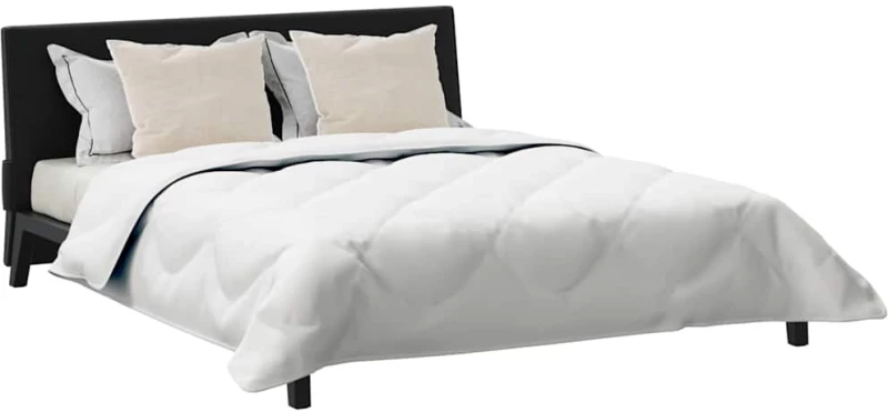 vidaXL Πάπλωμα με μαξιλάρι 3 pcs Λευκό 200 x 200 cm Μικροΐνες