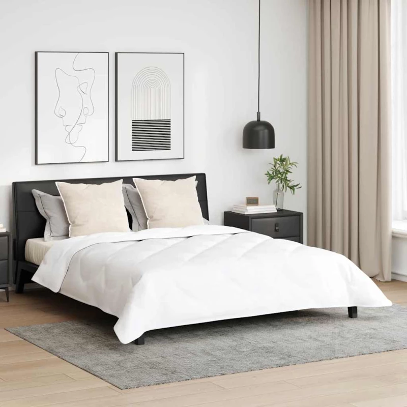 vidaXL Πάπλωμα Άλλο με μαξιλάρι 3 pcs Λευκό 240 x 200 cm Μικροΐνες
