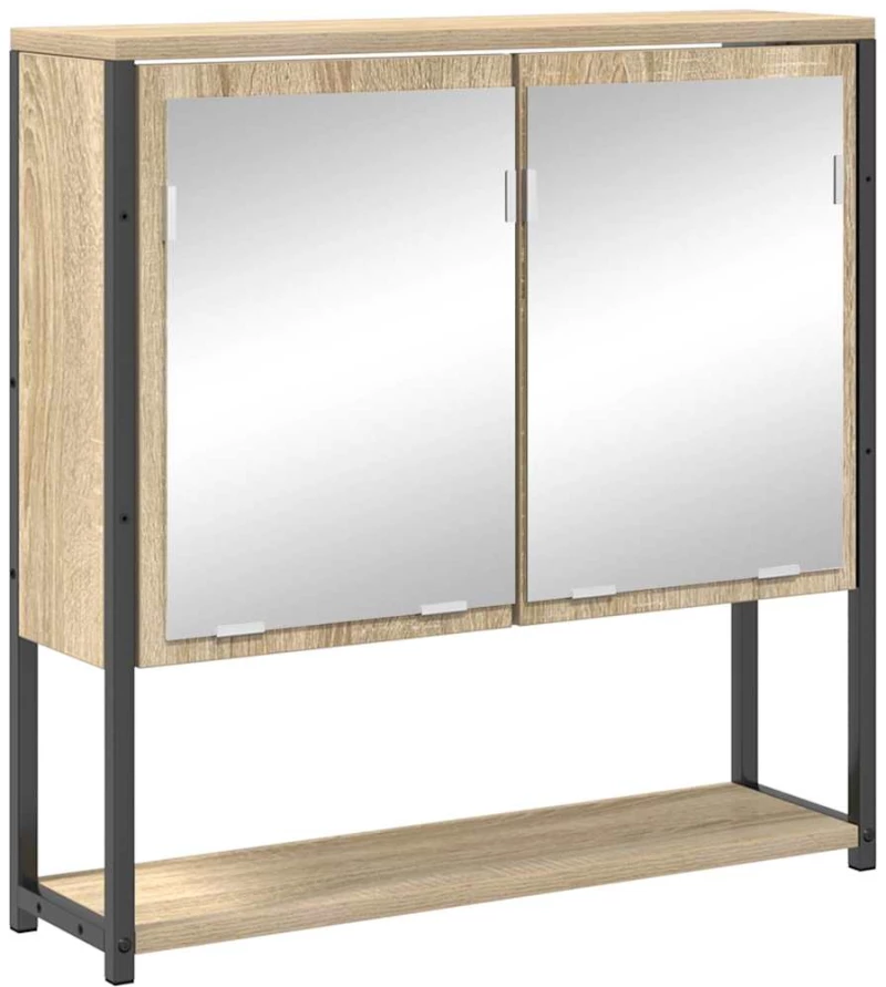 vidaXL Σετ Επίπλων Μπάνιου 4 pcs Sonoma Δρυς 33 x 33 x 185.5 εκ