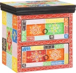 vidaXL Κομοδίνο 2 pcs Πολύχρωμο 40 x 30 x 40 εκ Μασίφ ξύλο μάνγκο