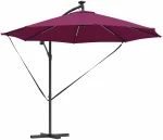 vidaXL Ομπρέλα Cantilever Banana Μπορντό 294 x 294 x 248 cm