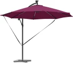 vidaXL Ομπρέλα Cantilever Banana Μπορντό 294 x 294 x 248 cm
