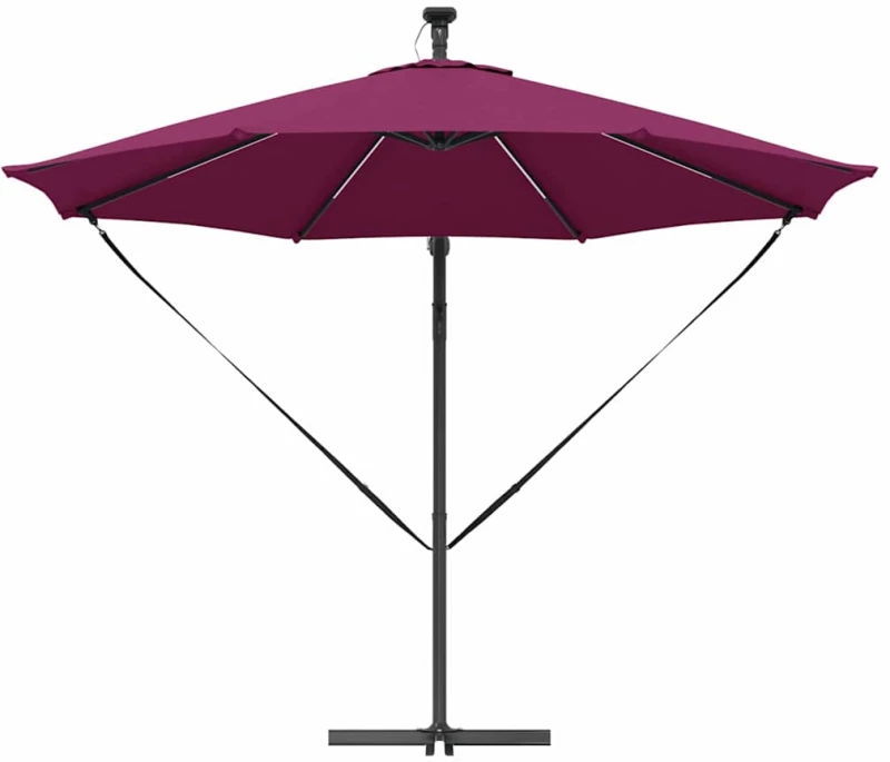 vidaXL Ομπρέλα Cantilever Banana Μπορντό 294 x 294 x 248 cm