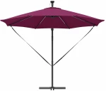 vidaXL Ομπρέλα Cantilever Banana Μπορντό 294 x 294 x 248 cm