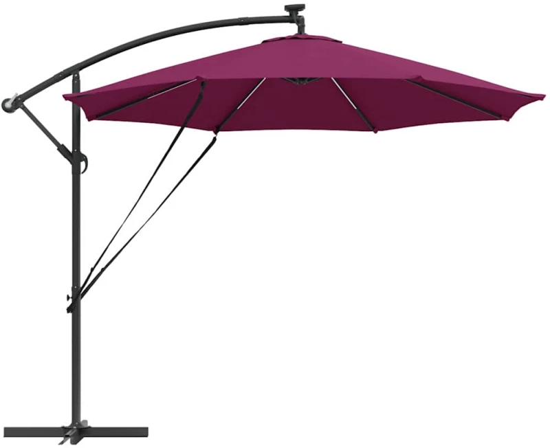 vidaXL Ομπρέλα Cantilever Banana Μπορντό 294 x 294 x 248 cm