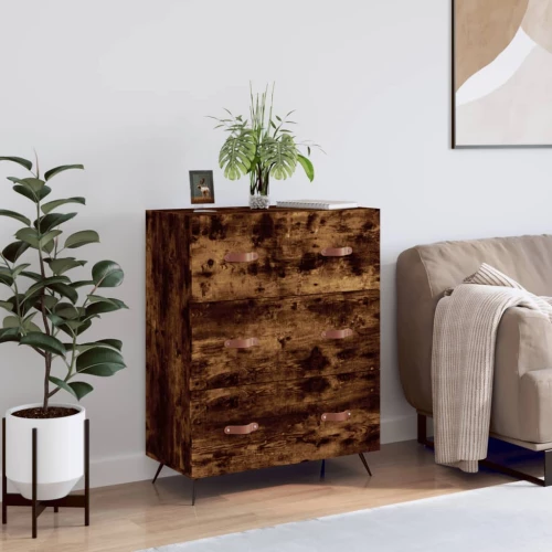 vidaXL Συρταριέρα Καπνιστή Δρυς 69,5 x 34 x 90 εκ. από Επεξεργ. Ξύλο