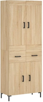 vidaXL Ντουλάπι Sonoma δρυς 69,5 x 34 x 180 εκ. από Επεξεργασμένο Ξύλο