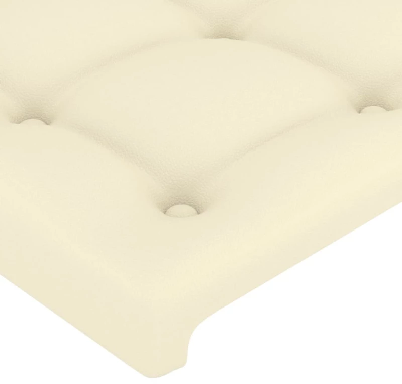 vidaXL Κεφαλάρι με Πτερύγια Κρεμ 183x23x118/128 εκ. Συνθετικό Δέρμα