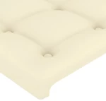 vidaXL Κεφαλάρι με Πτερύγια Κρεμ 183x23x118/128 εκ. Συνθετικό Δέρμα