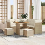 vidaXL Σετ Καναπέ Κήπου 8 pcs μπεζ και κρεμ 80 x 80 x 71 cm