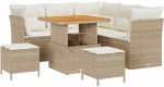 vidaXL Σετ Καναπέ Κήπου 8 pcs μπεζ και κρεμ 80 x 80 x 71 cm