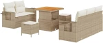vidaXL Σετ Καναπέ Κήπου 8 pcs μπεζ και κρεμ 80 x 80 x 71 cm
