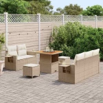 vidaXL Σετ Καναπέ Κήπου 8 pcs μπεζ και κρεμ 80 x 80 x 71 cm