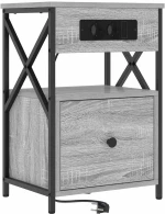vidaXL Κομοδίνο Γκρι sonoma 40 x 31 x 60 εκ. Επεξεργασμένο ξύλο