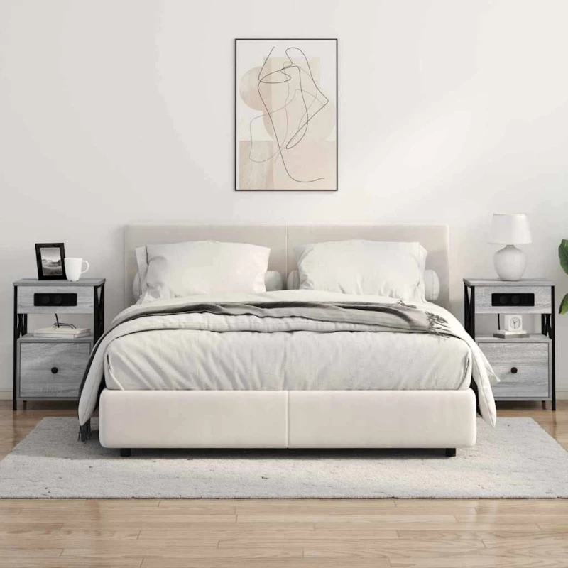 vidaXL Κομοδίνο Γκρι sonoma 40 x 31 x 60 εκ. Επεξεργασμένο ξύλο