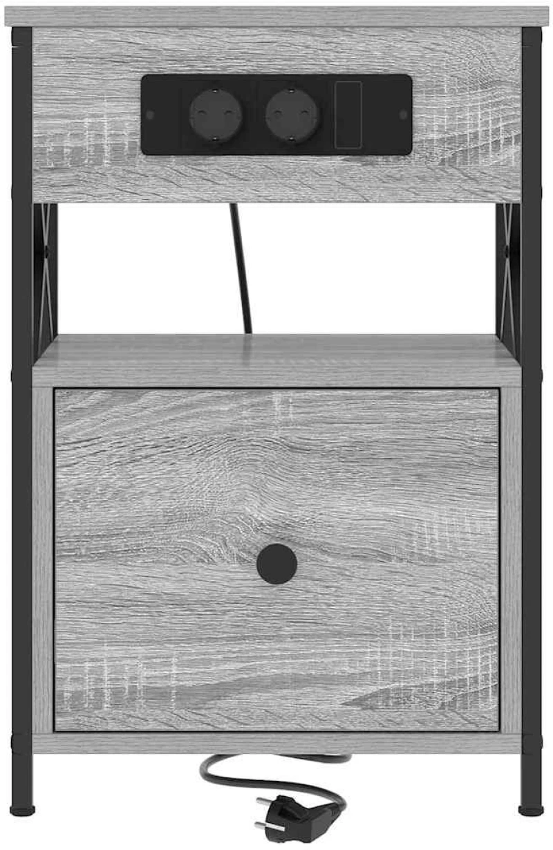 vidaXL Κομοδίνο Γκρι sonoma 40 x 31 x 60 εκ. Επεξεργασμένο ξύλο