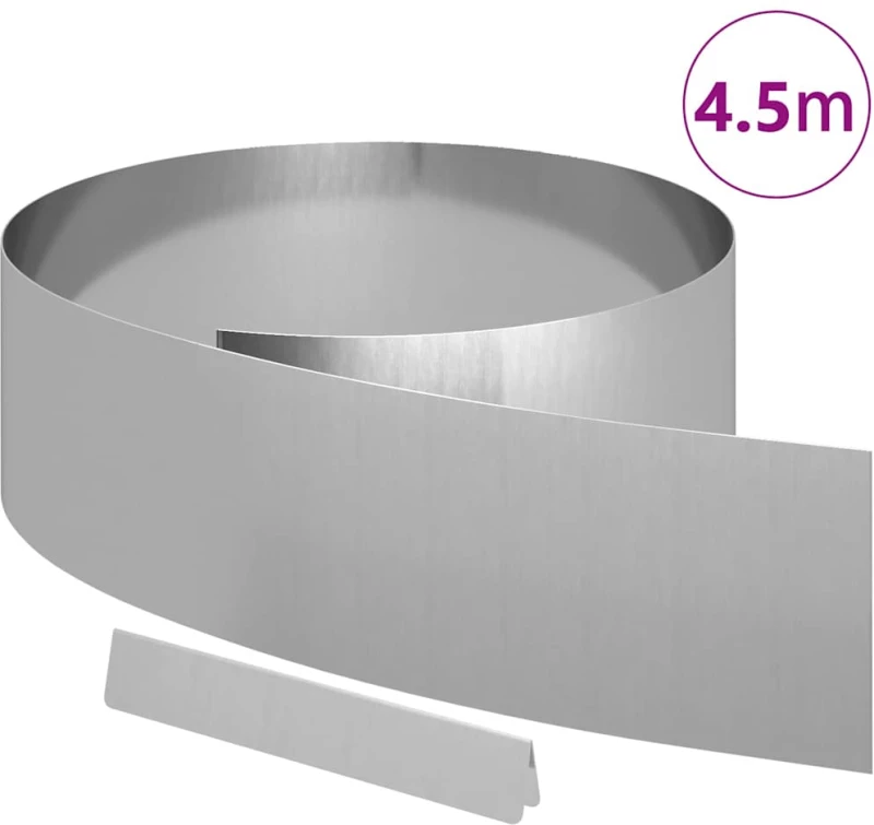 vidaXL Φράχτης Κήπου Ασημί 450 x 20 εκ Γαλβανισμένος χάλυβας