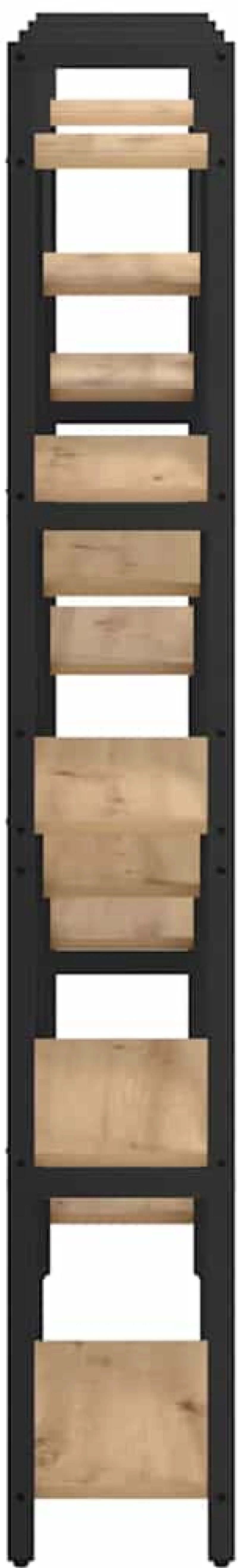vidaXL Ράφι Βιβλίων artisan δρυς 156 x 25 x 167.5 εκ