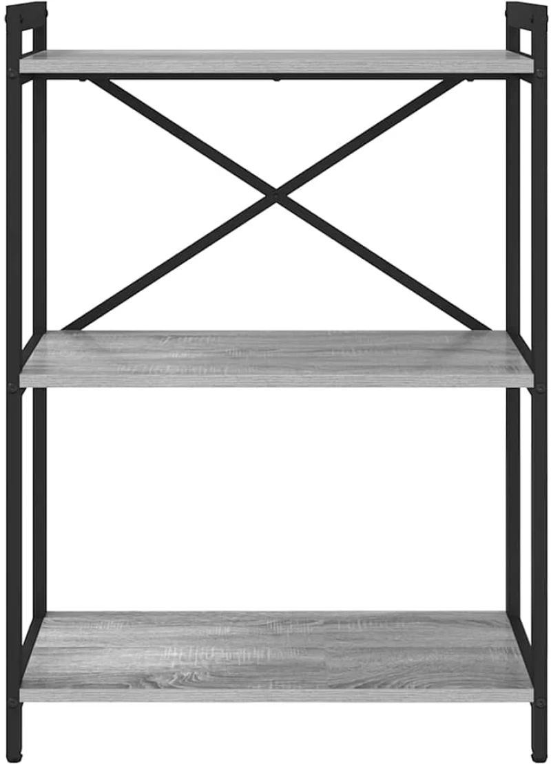 vidaXL Βιβλιοθήκη Γκρι sonoma 60 x 30 x 83 εκ Επεξεργασμένο ξύλο
