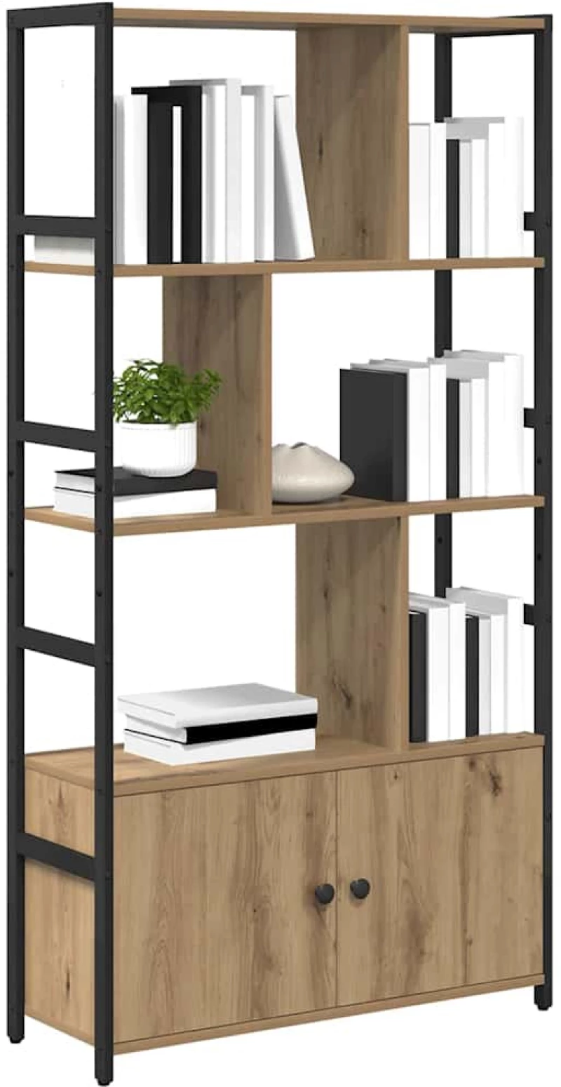vidaXL Ράφι Βιβλίων artisan δρυς 80 x 30 x 155.5 εκ Επεξεργασμένο ξύλο