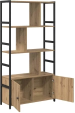 vidaXL Ράφι Βιβλίων artisan δρυς 80 x 30 x 155.5 εκ Επεξεργασμένο ξύλο