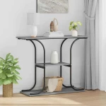 vidaXL Τραπέζι κονσόλας με ράφι Γκρι sonoma 101 x 35 x 80.5 εκ