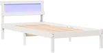 vidaXL Σκελετός Κρεβατιού Λευκό 90 x 190 cm Μασίφ ξύλο πεύκου
