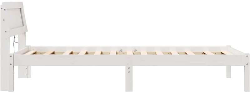 vidaXL Σκελετός Κρεβατιού Λευκό 90 x 190 cm Μασίφ ξύλο πεύκου