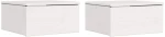 vidaXL Κομοδίνο 2 pcs Λευκό 37 x 35 x 18.5 εκ Μασίφ ξύλο πεύκου