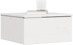 vidaXL Κομοδίνο 2 pcs Λευκό 37 x 35 x 18.5 εκ Μασίφ ξύλο πεύκου
